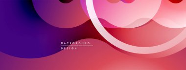 Soyut arkaplan özellikleri akan şekiller, gradyanlar. Pembe, mor renkler tasarıma hakim, modern estetik yaratıyor. Yumuşak kıvrımlar hareketi gösterir.