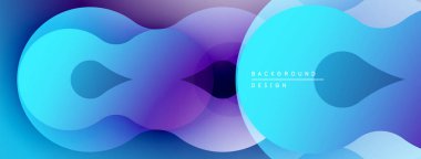 Soyut akışkan şekiller, canlı mavi mor gradyanlar. Modern tasarım, pürüzsüz geçişler, zarif kompozisyon. Dijital projeler için arkaplan dokusu.