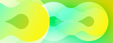 Soyut sıvı şekiller, canlı yeşil, sarı renkler. Modern tasarım, pürüzsüz gradyanlar dinamik görsel efekt yaratır. Arkaplan dokusu.