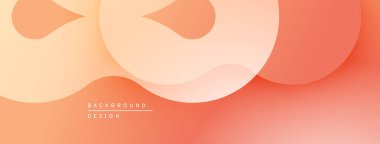 Soyut sıvı şekiller, sıcak renk paleti. Gradyan arka plan yumuşak görsel akış yaratır. Modern uygulamalar için minimalist tasarım.