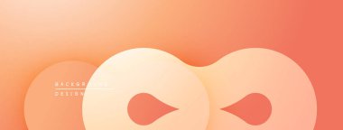 Soyut tasarım yumuşak turuncu renkler, akışkan şekiller, yumuşak eğilimler içerir. Minimalist kompozisyon sıcaklığı ve huzuru çağrıştırıyor.