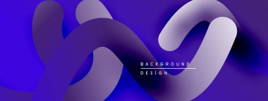Soyut sıvı şekilleri, mor renkler baskın gelir. Pürüzsüz gradyanlar dinamik görsel akış yaratır. Arka planlar için modern tasarım ögesi.