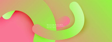 Soyut sıvı şekiller, canlı renklerin karışımı. Yumuşak eğimler modern tasarım yaratır, mükemmel bir zemin. Minimalist estetik, pürüzsüz geçişler.