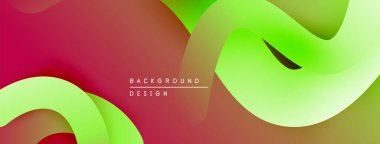 Soyut sıvı şekiller, canlı renkler. Pürüzsüz gradyanlar dinamik arka plan tasarımı yaratır. Modern estetik, akışkan şekiller.