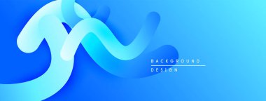 Soyut mavi dalgalar dinamik arkaplan yaratır. Yumuşak eğimler hareketi, derinliği ve modern estetiği akla getiriyor. Minimalist tasarım.
