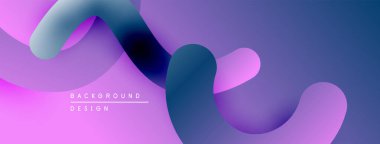 Soyut sıvı şekiller, canlı mor renkler, pürüzsüz gradyanlar. Arkaplan ve sunumlar için modern tasarım ögesi.