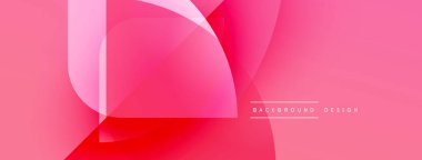 Soyut pembe tasarım. Üst üste binen şekiller dinamik görsel efekt yaratır. Arka planlar ve afişler için modern, temiz estetik.