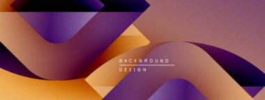 Soyut gradyanlar dinamik şekiller oluştururlar. Sıcak tonlarla mor renkler harmanlanarak modern arkaplan tasarımı oluşturur. Minimalist estetik.