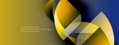 Soyut şekiller örtüşür, dinamik altın, donanma bileşimi oluşturur. Minimalist tasarım modern arkaplan dokusunu öneriyor.