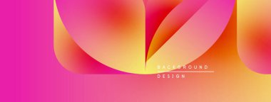 Soyut, enerjik katmanlar dinamik bir değişim etkisi yaratır. Pembe, turuncu renkler düzgün bir şekilde harmanlanarak modern tasarım elementini oluşturur..