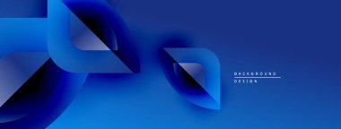 Soyut mavi tasarım akıcı kurdeleler, gradyanlar içerir. Modern estetik, arka planlar ve sunumlar için uygun. Minimalist stil.