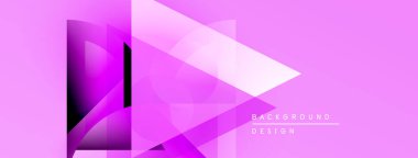 Soyut pembe arka plan. Üst üste binen katmanlar dinamik geometrik şekiller, modern tasarım elementleri yaratır. Minimum metin arkaplan tasarımını gösterir.