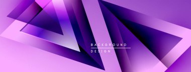 Soyut mor tasarım. Geometrik şekiller, dinamik görsel efekt oluşturur. Çeşitli projeler için modern arkaplan.