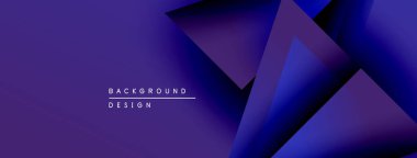 Soyut mor tasarım geometrik şekiller, gradyanlar içerir. Sunumlar için modern arkaplan ideali, dijital sanat.