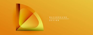 Soyut tasarım canlı turuncu gradyan içerir. Geometrik şekil dinamik görsel etki yaratır. Metin arkaplan tasarımı okur.