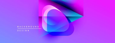 Canlı soyut tasarım, akışkan şekiller, gradyanlar. Mor, mavi renkler kompozisyona hakim. Modern estetik, dinamik görsel etki.
