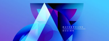 Soyut mavi tasarım. Geometrik şekiller, dinamik görsel efekt oluşturur. Renkler derinlik sağlar, modern estetik.