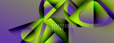 Soyut tasarım canlı yeşil, mor renkler içerir. Akışkan şekiller, dinamik görsel efekt oluşturur. Modern arkaplan dokusu.