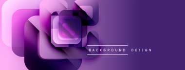Soyut geometrik katmanlar canlı mor gradyan oluşturur. Arka planlar, afişler, sunumlar için modern tasarım unsuru. Yumuşak geçişler, dinamik kompozisyon.