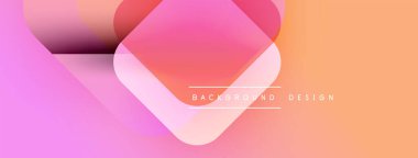 Soyut gradyan şekiller çakışıyor. Pembe, turuncu renkler modern arka plan tasarımı yaratır. Minimalist estetik, pürüzsüz geçişler mevcut.