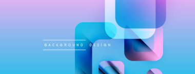 Soyut eğim arkaplanı. Üst üste binen yuvarlak kareler dinamik görsel efekt yaratır. Metin arka plan tasarımı okur. Modern, canlı renkler sunar.