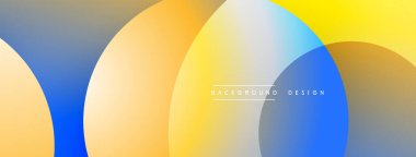 Soyut renkli çemberler örtüşüyor ve gradyan etki yaratıyor. Modern tasarım arka planlar ve sunumlar için uygundur. Basit, temiz estetik..