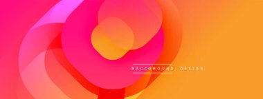 Soyut, enerjik tasarım, üst üste binen daireler. Sıcak renkler harmanlanarak, dinamik görsel efekt yaratır. Modern, akıcı bileşim.