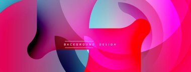 Soyut sıvı şekiller, canlı renklerin karışımı. Pembe, mavi, mor renkler dinamik kompozisyon oluşturur. Arka planlar için modern tasarım ögesi.