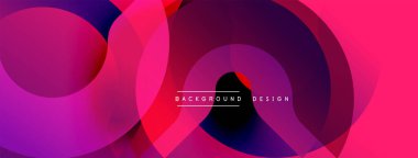 Soyut canlı katmanlar dinamik bileşim yaratır. Pembe, mor renkler karışır ve sıvı şekiller oluşturur. Arka planlar için modern tasarım ögesi.