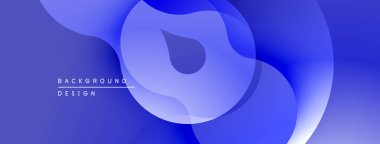 Soyut mavi katmanlar akışkan şekiller yaratır. Derinlik ve modern tasarım estetiğini gösteriyor. Minimalist kompozisyon, pürüzsüz geçiş.