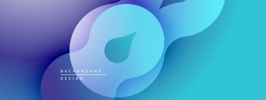 Soyut sıvı şekilleri, mavi mor gradyan. Modern tasarım, düz kıvrımlar, dinamik kompozisyon. Arkaplan dokusu, zarif görsel.