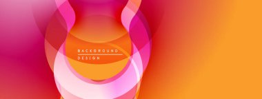 Soyut dizayn özellikleri üst üste binen katmanlar, canlı pembeler, portakallar. Pürüzsüz gradyanlar dinamik görsel efekt yaratır. Modern arkaplan dokusu.