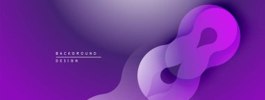 Soyut mor tasarım akış şekillerini, değişim etkilerini içerir. Dijital projeler için modern arkaplan.