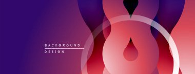 Soyut eğim arkaplanı. Üst üste binen şekiller dinamik görsel efekt yaratır. Mor, kırmızı renkler kompozisyona hakim. Modern tasarım ögesi.