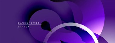Soyut mor tasarım akış şekilleri, gradyanlar, kıvrımlar. Modern estetik dijital arkaplanlar ve sunumlar için uygundur.