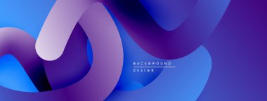 Soyut sıvı şekilleri, canlı mor, mavi gradyanlar. Modern tasarım öğesi, pürüzsüz eğriler dinamik bileşim yaratır. Arkaplan dokusu.