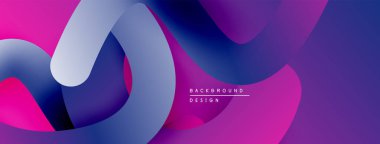 Soyut sıvı şekiller, canlı mor renkler, modern tasarım. Pürüzsüz gradyanlar dinamik bileşim yaratır, görsel olarak çekici arkaplan.