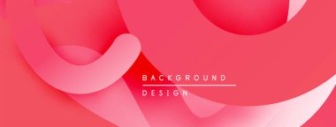 Soyut pembe arka plan. Üst üste binen şekiller dinamik görsel efekt yaratır. Modern tasarım çeşitli projeler için uygundur. Yumuşak gradyanlar.