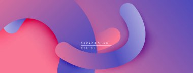 Soyut sıvı şekiller harmanlanır, canlı pembeler ve morlar yaratır. Modern tasarım yumuşak hareket ve hafif kıvrımları çağrıştırıyor. Arkaplan metni arkaplan tasarımı okur.