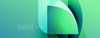 Soyut gradyan şekiller örtüşüyor, canlı deniz mavisi arkaplanı oluşturuyor. Dijital projeler için modern tasarım öğesi. Düz geçişler, temiz estetik..