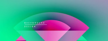 Soyut gradyanlar harmanlanarak canlı bir arkaplan oluşturur. Üst üste binen şekiller derinlik ekler, modern estetik. Metin arkaplan tasarımı okur.