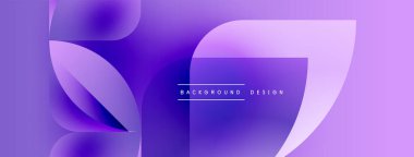 Soyut mor gradyanlar akıcı şekiller oluşturur. Modern tasarım elementleri dinamik görsel doku oluşturur. Arkaplanda metin arkaplan, tasarım.