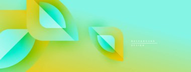 Soyut akışkan şekiller, canlı sarı, turkuaz gradyanlar. Modern tasarım, pürüzsüz geçişler dinamik görsel efekt yaratır.