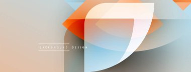 Soyut geometrik şekiller çakışıyor. Yumuşak pastel renkler harmanlanarak modern arkaplan tasarımı oluşturur. Minimalist tarz, pürüzsüz gradyanlar mevcut.