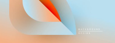 Soyut gradyan şekiller çakışıyor. Şeftali, mavi, turuncu renkler düzgün bir şekilde harmanlanır. Minimalist tasarım modern arkaplan dokusunu öneriyor.