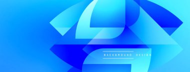 Soyut mavi tasarım katmanlı şekiller, gradyanlar içerir. Modern estetik, arka planlar ve sunumlar için uygun. Parlak, dinamik kompozisyon.