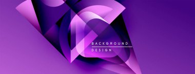 Soyut mor tasarım. Dinamik şekiller modern görsel efektler yaratıyor. Renkler derinlik ve doku ekler. Minimalist metin mevcut.