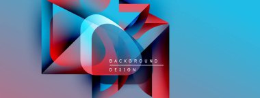 Soyut geometrik şekiller canlı renkleri harmanlarlar. Gradyan geçişler dinamik görsel efekt yaratır. Metin arkaplan tasarımı okur.