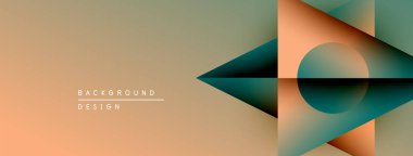 Soyut geometrik tasarım. Sıcak renkler serin tonlarla harmanlanır. Minimalist kompozisyon modern görsel etki yaratır.