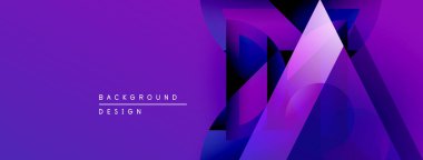 Soyut mor tasarım katmanlı geometrik şekiller içerir. Modern arka plan dijital projeler ve sunumlar için idealdir. Canlı renkler derinlik yaratır.